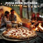 BAKEJOY Stainless Steel Pizza Oven Outdoor - Fast & Crispy Pizza Preheats in 15-20 Min, Bakes Pizzas in 60 Sec at Up to 700F, Stable 12 Rotating Stone, Precise Temperature Control - Camping