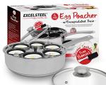 ExcelSteel 6-Cup Stainless Steel Egg Poacher