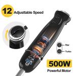 Blackcow Immersion Blender Handheld,500W Electric Hand Blender,Electric Hand Mixer with 12-Speed&Turbo,Extra Quiet Hand Blender for kitchen,Smoothie,Soup,Baby Food,Puree.Black