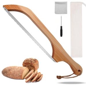 Arvion Bread Knife for Homemade Bread, 16" Sourdough Bread Knife, Bow Saw Cutter for Bagels & Baguettes, Gift for Baker