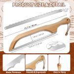 Arvion Bread Knife for Homemade Bread, 16" Sourdough Bread Knife, Bow Saw Cutter for Bagels & Baguettes, Gift for Baker