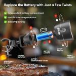 RVZHI Barbecue Grill Light, 360°Rotation for BBQ with 10 Super Bright LED Lights- Heat Resistant,100lm LED BBQ Light for Gas/Charcoal/Electric Grill-Battery Included-Gift for Thanksgiving/Xmas