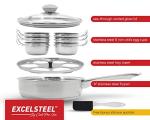 ExcelSteel 6-Cup Stainless Steel Egg Poacher