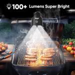 RVZHI Barbecue Grill Light, 360°Rotation for BBQ with 10 Super Bright LED Lights- Heat Resistant,100lm LED BBQ Light for Gas/Charcoal/Electric Grill-Battery Included-Gift for Thanksgiving/Xmas