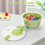 Large Salad Spinner - Wash,Rotate & Dry Salad Vegetables,Fruits&Vegetables, 5 Quarts,Salad Spinner