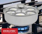 ExcelSteel 6-Cup Stainless Steel Egg Poacher