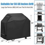 Grill Cover, Waterproof BBQ Grill Cover, 58 inch Rip-Proof and Anti-UV Barbecue Gas Grill Cover Compatible for Weber Char-Broil Nexgrill Grills and More