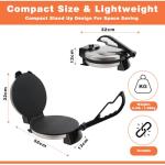 10 inch Roti Maker,Tortilla Maker Machine,Cast Iron Heavy Duty Tortilladora Press,Non Stick Surface, Non-Slip Feet,Crepe Maker, Dough Maker for Flour Tortilla,Black