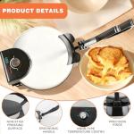 10 inch Roti Maker,Tortilla Maker Machine,Cast Iron Heavy Duty Tortilladora Press,Non Stick Surface, Non-Slip Feet,Crepe Maker, Dough Maker for Flour Tortilla,Black