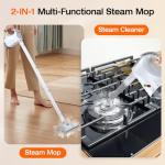 ScrubWiz 10-in-1 Steam Cleaner, Steam Mop & Detachable Handheld Steam Cleaner with 320ml Water Tank, 10s Fast Heating, Portable Steamer for Kitchen, Floor, Tiles, Window, BBQ Grill, Car, Bright White