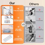 ScrubWiz 10-in-1 Steam Cleaner, Steam Mop & Detachable Handheld Steam Cleaner with 320ml Water Tank, 10s Fast Heating, Portable Steamer for Kitchen, Floor, Tiles, Window, BBQ Grill, Car, Bright White