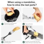 Mandoline Slicer for Kitchen, Adjustable mandoline food slicer， Stainless Steel vegetable slicer with Cut-Resistant Gloves