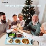 Warming Mat for Food, Food Warmer Mat for Countertop, Electric Warming Tray with 6 Level Temperature and 6 Hours Timer, Roll Up Buffet Hot Plates Heat Pad, Portable Food Warmer for Parties Home Travel