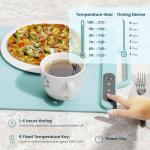Warming Mat for Food, Food Warmer Mat for Countertop, Electric Warming Tray with 6 Level Temperature and 6 Hours Timer, Roll Up Buffet Hot Plates Heat Pad, Portable Food Warmer for Parties Home Travel