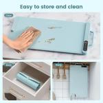 Warming Mat for Food, Food Warmer Mat for Countertop, Electric Warming Tray with 6 Level Temperature and 6 Hours Timer, Roll Up Buffet Hot Plates Heat Pad, Portable Food Warmer for Parties Home Travel