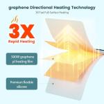 Warming Mat for Food, Food Warmer Mat for Countertop, Electric Warming Tray with 6 Level Temperature and 6 Hours Timer, Roll Up Buffet Hot Plates Heat Pad, Portable Food Warmer for Parties Home Travel