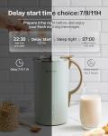MOKKOM Automatic Nut Milk Maker, 20 oz Soy Milk Maker, Homemade Almond, Oat, Coconut, Soy, Plant-Based Milk and Dairy Free Beverages, Almond Milk Maker with Delay Start/Boild Water/Self Clean - Green