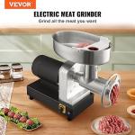 VEVOR Electric Meat Grinder, 992 Lb/H Capacity, 1100W (4600W MAX) Industrial Meat Mincer w/ 2 Blade, 3 Grinding Plates, Sausage Maker & Kubbe Kit Carbon Steel Commercial Meat Grinder, ETL Listed