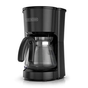 BLACK+DECKER 5-Cup Coffee Maker with On/Off Switch, Sneak-A-Cup Feature, and Easy-View Water Window, Black