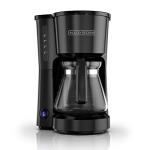 BLACK+DECKER 5-Cup Coffee Maker with On/Off Switch, Sneak-A-Cup Feature, and Easy-View Water Window, Black