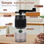 Manual Coffee Grinder - 95 Ceramic Burr, Adjustable Coarse to Fine, 30g Beans & 80ml Powder, Detachable Handle for Espresso, French Press, Camping (Black and grey)
