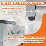 XXUNYNUIN Electric Crepe Maker, 16 Inch Commercial Crepe Machine Temp Control 122-572°F, Nonstick Flat Plate Crepe Griddle 1700W