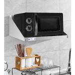 HALLY Stainless Steel Microwave Shelf 24"x24" 200 lb, NSF Commercial Heavy Duty Metal Appliance Wall Mount Floating Shelving for Restaurant, Kitchen, Bar, Home and Hotel