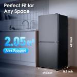 Anypro 4.0 Cu.Ft Fridge with Bottom Freezer and Drawer, 2 Door Refrigerator with 7 Adjustable Temperature Settings for Bedroom, Dorm, Office, Apartment, Large Capacity, Black