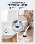 Electric Spin Scrubber for Cleaning - Upgraded Cordless Cleaning Brush Scrubber - IPX7 Waterproof Power Scrubber with 7 Brush Heads, Extended Handle and 2 Speeds for Bathroom Shower Bathtub Floor