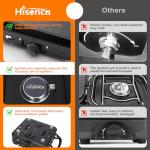 Hisencn 2 Burner Foldable Camping Stove with Griddle,Portable Propane Camp Stove, 20000 BTU Propane Stove, Outdoor Gas Stove with Carry Bag,Includes Frying Pan, Kettle, and Pot, Adjustable Burners