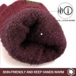 FZ FANTASTIC ZONE Women Winter Warm Knit Touchscreen Gloves Cold Weather with Thermal Fleece Lined