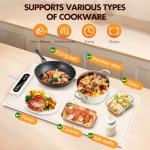 AuntyFey Food Warming Mat,Countertop Warming Mat, Silicon Warming Mat for Food, Electric Warming Tray, Food Warmers for Parties Buffet, Warming Trays for Buffets Party, Food Heating Mat,White