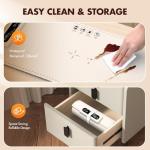 AuntyFey Food Warming Mat,Countertop Warming Mat, Silicon Warming Mat for Food, Electric Warming Tray, Food Warmers for Parties Buffet, Warming Trays for Buffets Party, Food Heating Mat,White