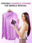 DRFLASH 2-in-1 Steamer & Iron for Clothes,15s Fast Heat-up 1200W Portable Handheld Garment Steamer,Travel Size with Large Ceramic Heat Panel,Quick Wrinkle Removal,110V-120V