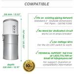 OVO Heavy Duty Powerful Central Vacuum System, Hybrid Filtration (with or Without Disposable Bags) 35L or 9.25Gal, 750 Airwatts with 40ft Deluxe Plus Accessory kit Included