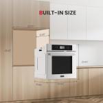 GASLAND 24 Inch Electric Wall Oven, 2.6 Cu.ft Built-in Single Wall Oven, 12 Cooking Functions, 3D Heating, Convection Oven with Rotisserie, Touch Control, Safety Lock, ETL Certified, Stainless Steel