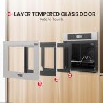 GASLAND 24 Inch Electric Wall Oven, 2.6 Cu.ft Built-in Single Wall Oven, 12 Cooking Functions, 3D Heating, Convection Oven with Rotisserie, Touch Control, Safety Lock, ETL Certified, Stainless Steel