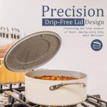 CookinCraze Stock Pot 4.5QT Nonstick Ceramic Dutch Oven with Lid (9.5") Non-Toxic PFAS-Free Even Heat Distribution, for Braising, Baking Bread & Soups, Compatible for All Cooktops(Induction/Gas/Electric) Oven Safe to 500°F, Navy Blue