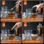 Rechargeable Electric Cocktail Smoker Kit - 6 Wood Chip Flavors, Auto-Ignite & Flame-Free Design. Perfect Whiskey Gift for Men, Dads, Husbands