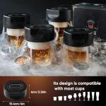 Rechargeable Electric Cocktail Smoker Kit - 6 Wood Chip Flavors, Auto-Ignite & Flame-Free Design. Perfect Whiskey Gift for Men, Dads, Husbands