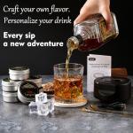 Rechargeable Electric Cocktail Smoker Kit - 6 Wood Chip Flavors, Auto-Ignite & Flame-Free Design. Perfect Whiskey Gift for Men, Dads, Husbands