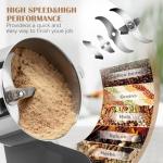 800G Electric Grain Grinder Mill, 2000W Swing-Type 304 Dry Cereals Pulverizer Makes Dry Goods, Spices, Coffee, Pepper, Etc., Commercial 110V High-speed Superfine Machine (800G Swing Type)