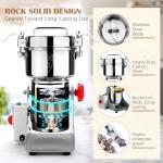 800G Electric Grain Grinder Mill, 2000W Swing-Type 304 Dry Cereals Pulverizer Makes Dry Goods, Spices, Coffee, Pepper, Etc., Commercial 110V High-speed Superfine Machine (800G Swing Type)
