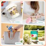 OcePor 6 Pack Overnight Oats Containers with Lids and Spoons, 16 OZ Glass Mason Overnight Oats Jars, Large Capacity Airtight Jars for Milk, Cereal, Fruit