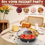 Electric Fondue Pot Set,Chocolate Fondue Kit Melting Chocolate Machine with 6 Dipping Forks,Chocolate Melter for Cheese Candy Christmas Valentine Birthday