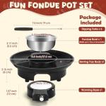 Electric Fondue Pot Set,Chocolate Fondue Kit Melting Chocolate Machine with 6 Dipping Forks,Chocolate Melter for Cheese Candy Christmas Valentine Birthday