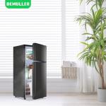 DEMULLER 2.4 Cu.ft Mini Fridge with Freezer Small Refrigerator with 7 Adjustable Temperature Control & Ajustable Feet, Compact Tiny Size Dorm Refrigerator Ideal for Kitchen Office Apt Dark Grey