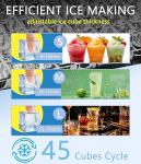 Dessiz Commercial Ice Maker Machine, 100lbs/24H and 45pcs Stainless Steel Freestanding Ice Machine, Tap Water & Top Loading Under Counter ice Maker,Self-Cleaning for Bar Office Restaurant