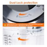 Davivy 16-Cup Food Processor and Blender, 6-Cup (50oz) Glass Blender Food Processors Combo – 10-in-1 Full-Size Food Processor with 600W Motor, 2 Speeds + Pulse for Home Use, Black