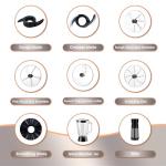 Davivy 16-Cup Food Processor and Blender, 6-Cup (50oz) Glass Blender Food Processors Combo – 10-in-1 Full-Size Food Processor with 600W Motor, 2 Speeds + Pulse for Home Use, Black